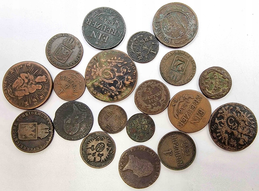Austria, Węgry, Rosja. Zestaw monet – 18 szt