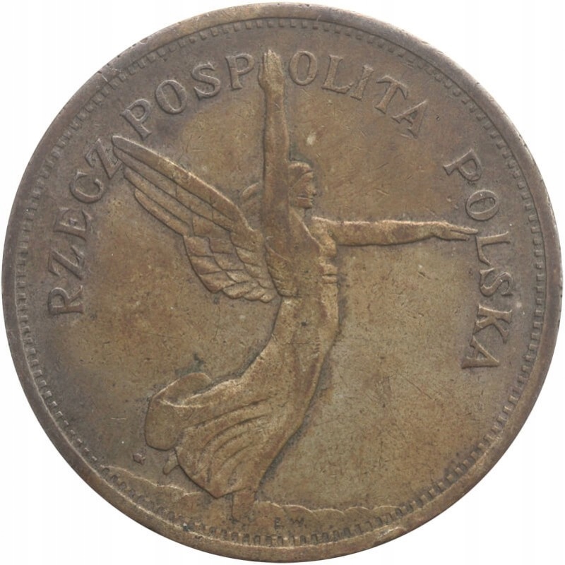 5 zł, Nike, 1928, ze znakiem mennicy, stan 3