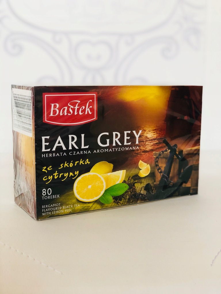 Herbata Bastek Expr. Earl Grey z Cytryną 80 t.
