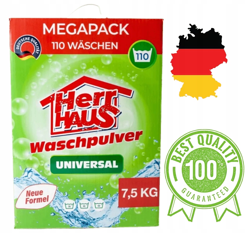 Niemiecki proszek do prania Herr Haus zestaw 15kg