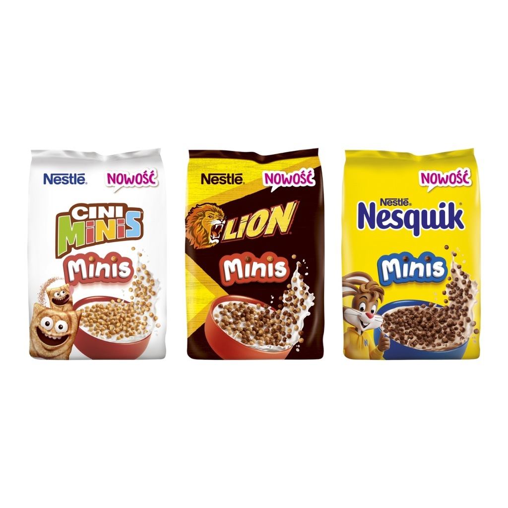Nestlé Minis Zbożowe kuleczki płatki śniadaniowe 3x 400 g