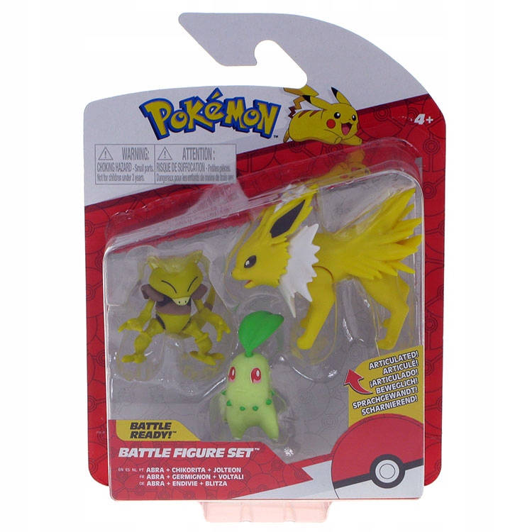 Pokémon: Battle Figure Set Jolteon, Chikorita Abra