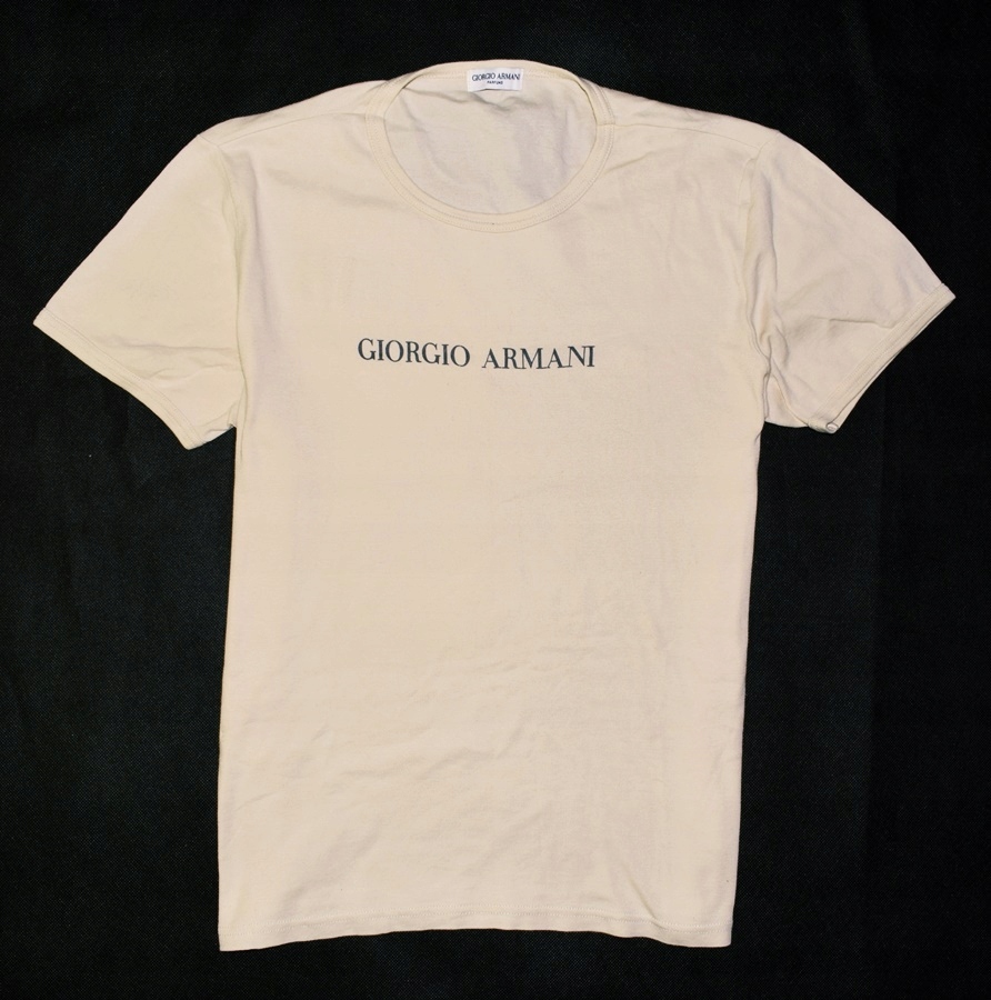 4964-19 GIORGIO ARMANI... n#s BEZOWY T-SHIRT r.XL