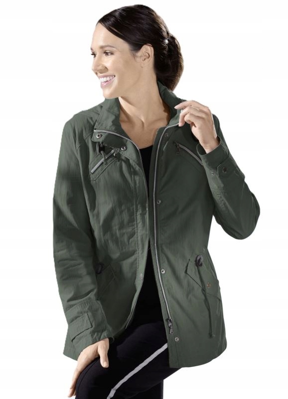 Windfield kurtka parka zielona wiosenna 42