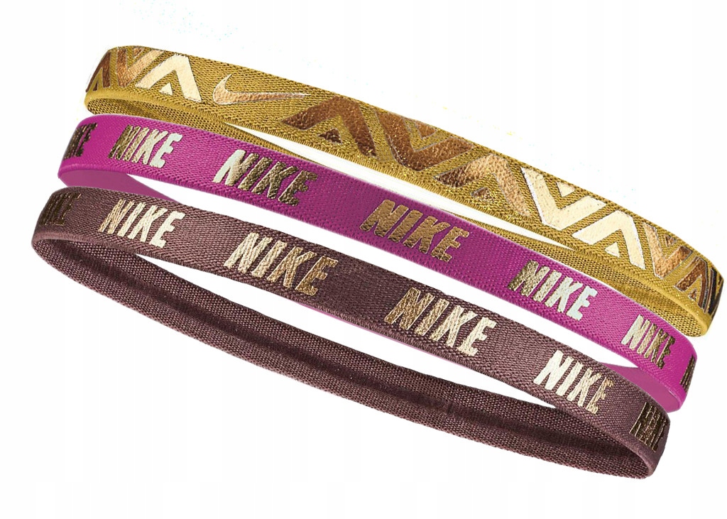 Opaska na głowę włosy NIKE gumki hairbands 3 szt