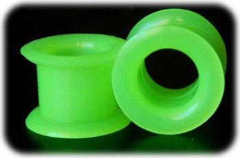 tunel plug zielony silikonowy silikon 12mm