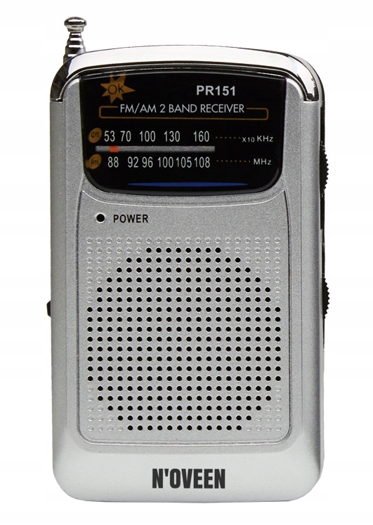 Radio bateryjne przenośne AM, FM N'oveen PR151
