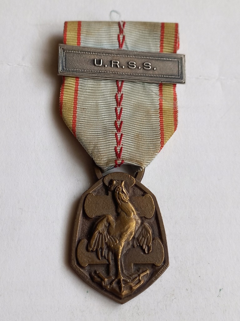 Guerre 1939 - 1945 Medaille z klamrą U.R.S.S. (ZSRR) - Francja