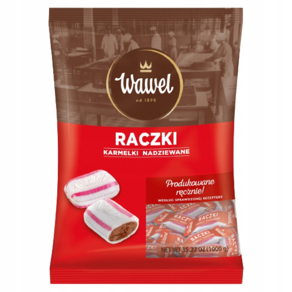 Cukierki upominkowe Wawel Raczki Karmelki nadziewane podziękowanie 1kg