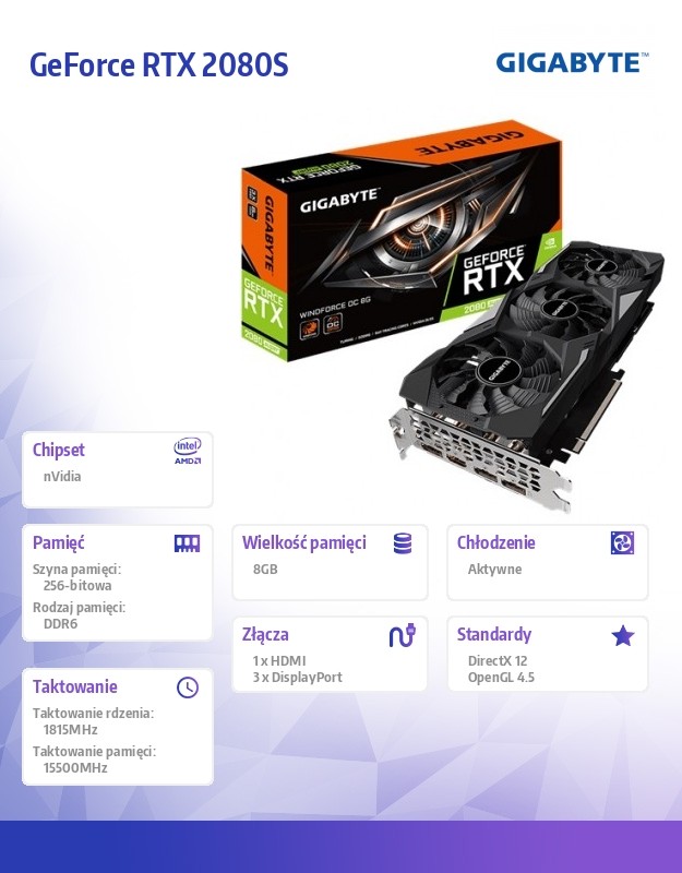 Купить Gigabyte GeForce RTX 2080 Super OC 8 ГБ DDR6: отзывы, фото, характеристики в интерне-магазине Aredi.ru