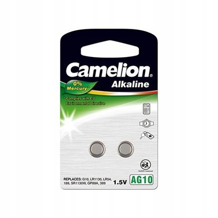 Camelion AG10/LR54/LR1131/389, Alkaline Buttoncell