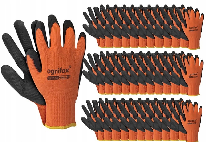 Rękawice robocze / Ocieplane / pomarańczowo-czarne / Rozmiar: 10 - XL / OX-
