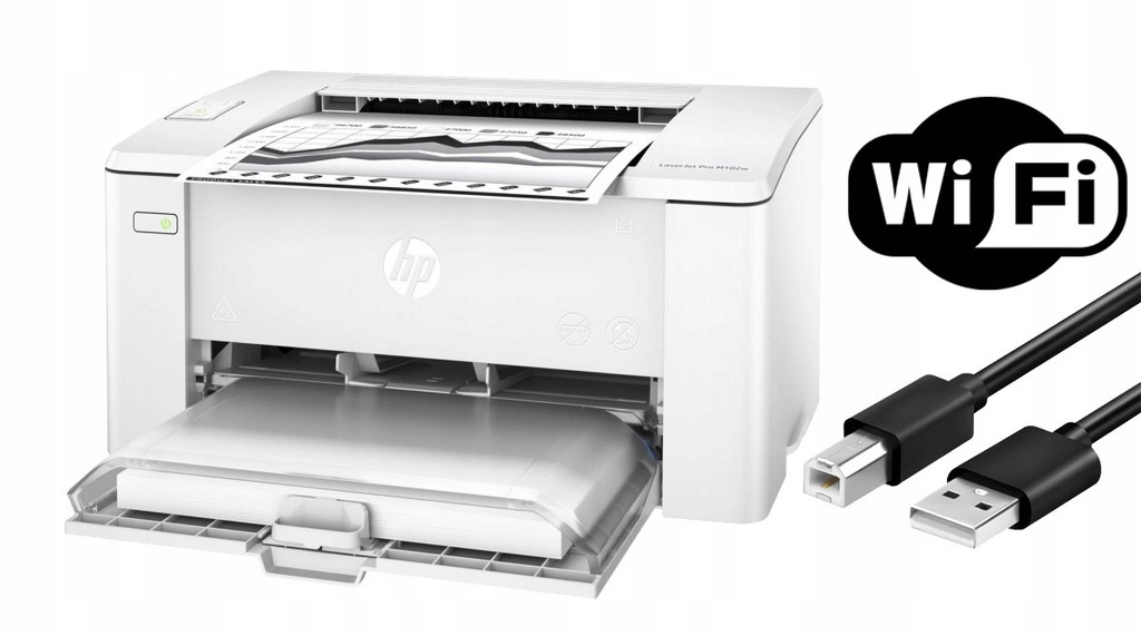 DRUKARKA LASEROWA HP LaserJet Pro M102w WiFi USB 8145077009 oficjalne archiwum Allegro