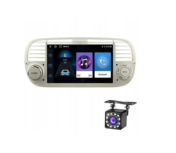 RADIO BLUETOOOTH NAWIGACJA GPS FIAT 500 2007-2014 ANDROID