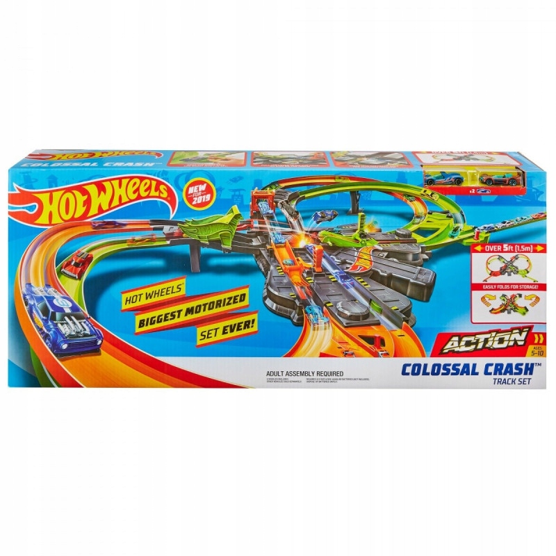 Hot Wheels Tor samochodowy Kolosalna Kraksa Zestaw