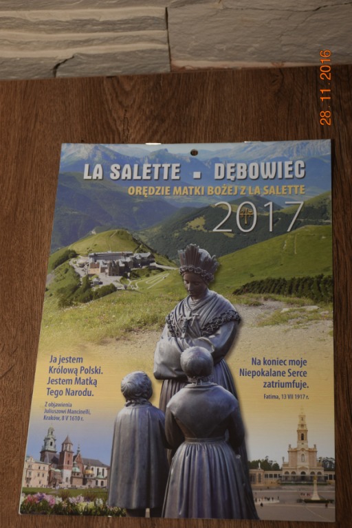 kalendarz LA SALETTE 2017 trzecia sztuka