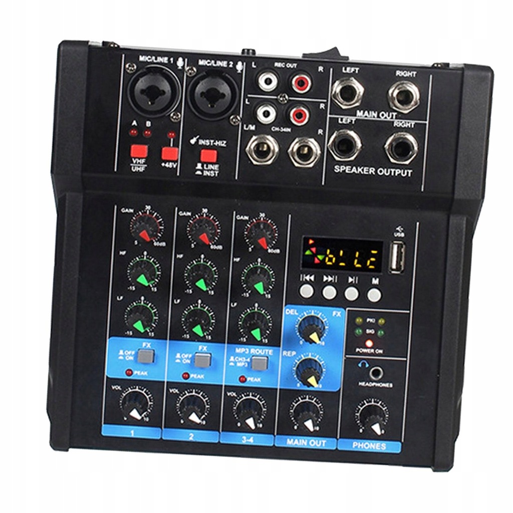 Audio Mixer Amplifier Portable Sound Mixer for