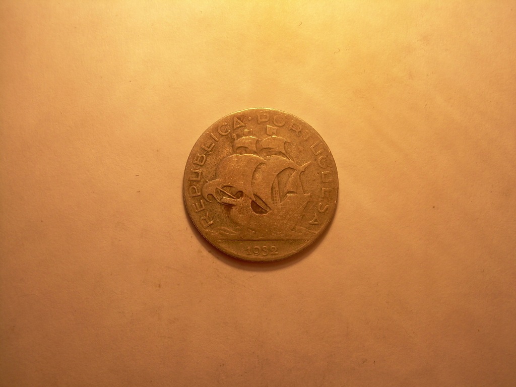 Srebro Portugalia 2,5 escudo 1932 Rzadka