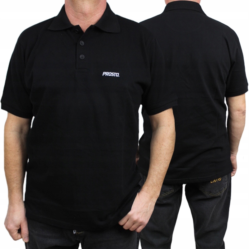 PROSTO koszulka Polo BAZIC black + wlepa ARI roz L