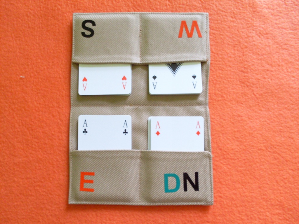 BRYDŻ - koperty-pudełka rozdaniowe z taliami kart