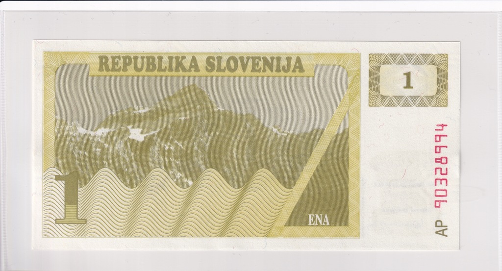 1 Tolar Słowenia 1990 P#1 UNC