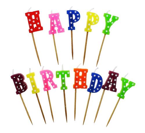 Świeczki literki Happy Birthday na tort HIT!!!