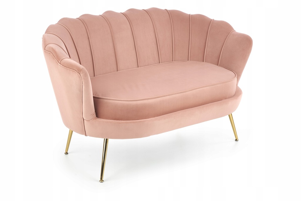 AMORINITO XL fotel wypoczynkowy jasny różowy złoty