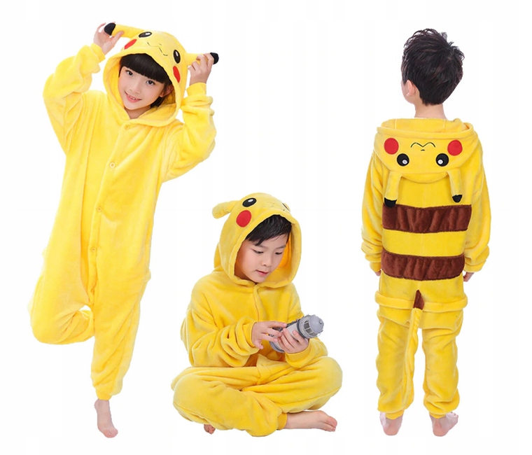 Piżama Dziecięca Kigurumi Kostium Pikachu Pokemon