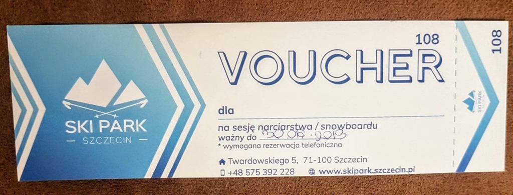 VOUCHER na sesje narciarską/snowboardu