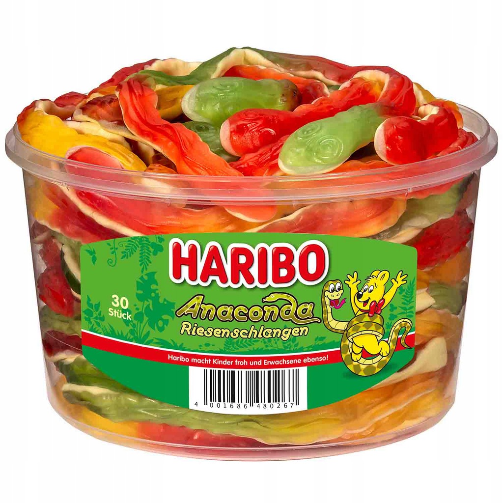 HARIBO Węże ANAKONDA 35 cm 1200 g z NIEMIEC