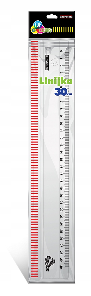 LINIJKA PRZEZROCZYSTA 30 CM