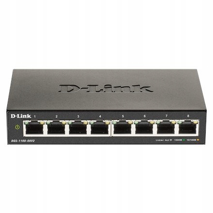 D-Link Smart Gigabit Ethernet Switch DGS-110-08V2 Zarządzany, Desktop, Typ