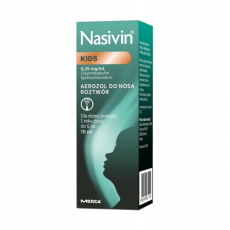 Nasivin Kids 0,025%, aerozol do nosa dziecko 10 ml