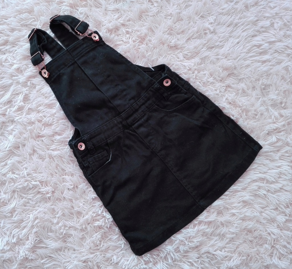DENIM_sukienka ogrodniczka czarna jeans R.116cm