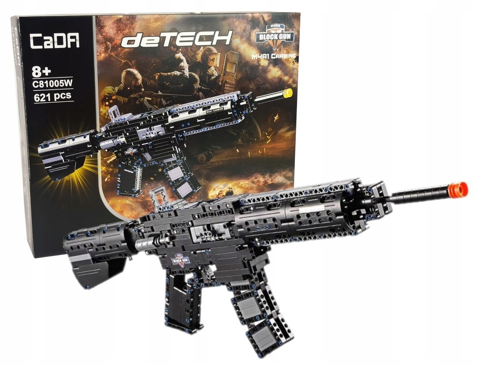 Karabin Szturmowy Wojskowy M4A1 z Klocków 621 elem