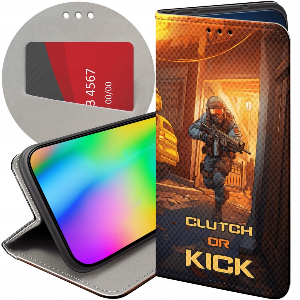 ETUI Z KLAPKĄ DO XIAOMI MI A2 / MI 6X WZORY CS GO COUNTER-STRIKE FUTERAŁ