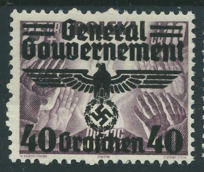 General Gouvernement 40 groschen / 25 + 10 gr. - Gapa