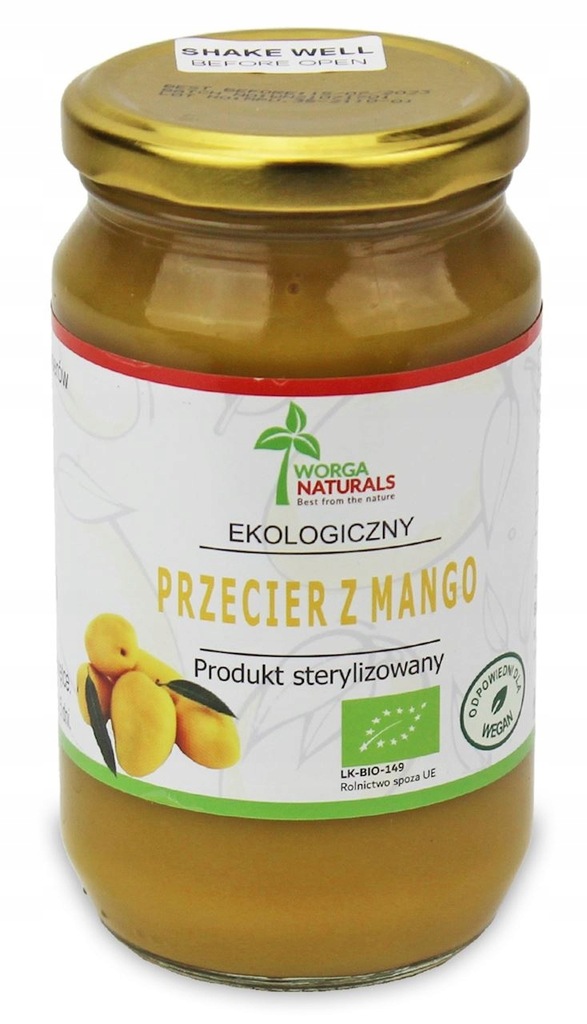 PRZECIER Z MANGO BIO 370g SŁOIK WORGA NATURALS