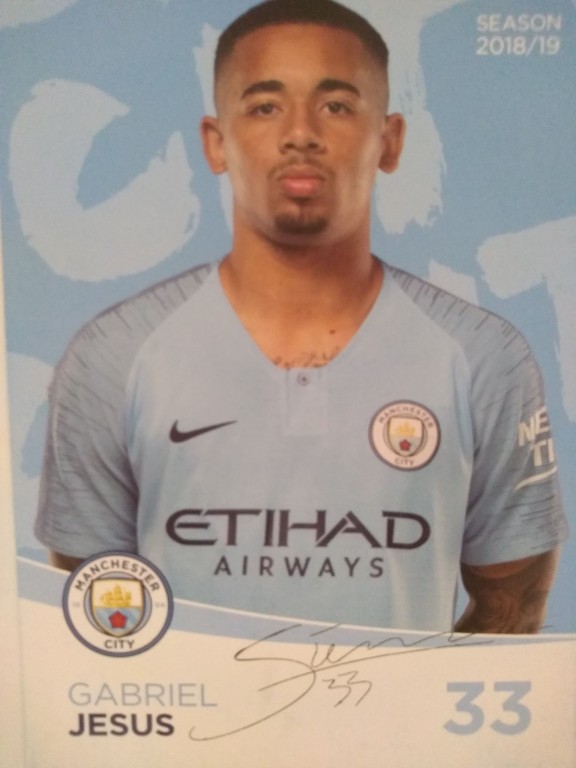Gabriel Jesus Manchester City Oryginalny autograf