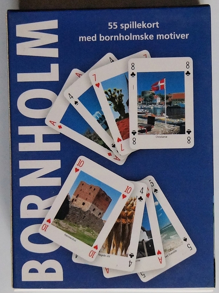 Karty do gry Bornholm wyspa pamiątka Dania