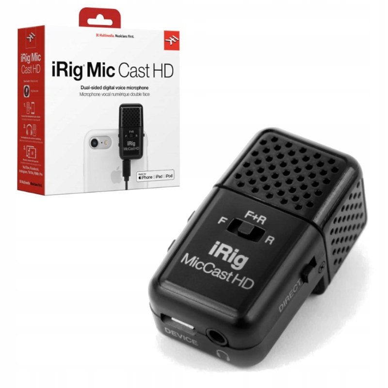 IK iRig Mic Cast HD Mikrofon pojemnościowy do smartfona laptopa iOS Android