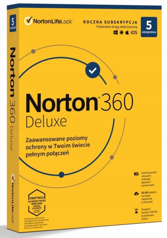 NORTON LIFE LOCK 360 deluxe 50GB PL 1 user 5 devic