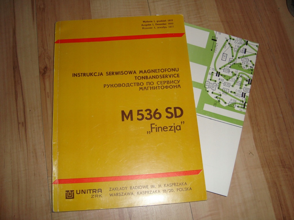 Instrukcja ser. Unitra Magnetofon M 536 SD Finezja