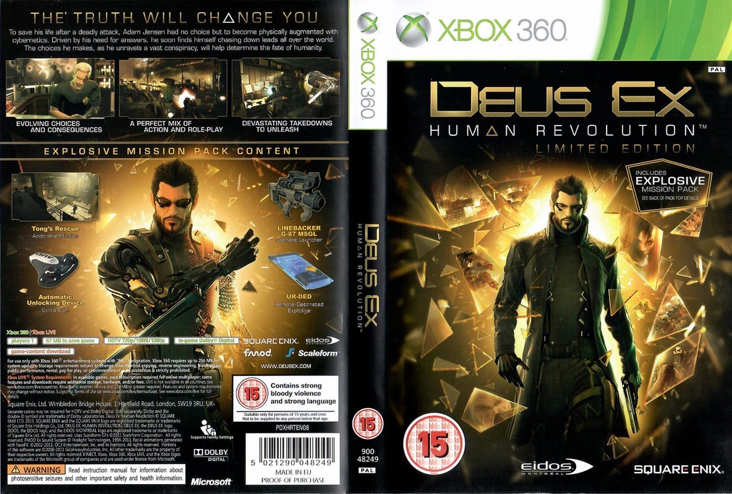 Купить XBOX 360 DEUS EX ЧЕЛОВЕЧЕСКАЯ РЕВОЛЮЦИЯ: отзывы, фото и ...