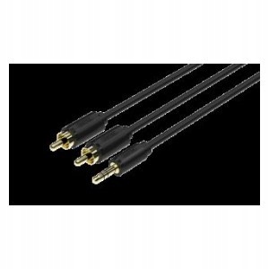 Kabel audio minijack-cinch Unitek czarny 1,5 m