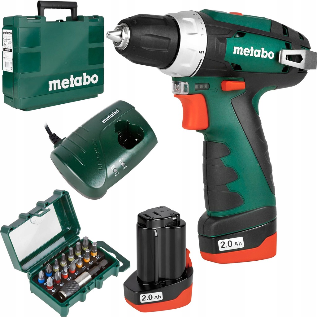 Metabo powermaxx bs 2014 basic 2. 8,. Metabo 600080880. 0ah x2 case 34 н·м. аккумуляторная дрель-шуруповерт metabo powermaxx bs basic 600984500.