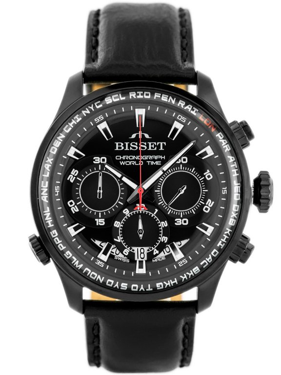 ZEGAREK MĘSKI BISSET BSCE87 - CHRONOGRAPH (zb073c)