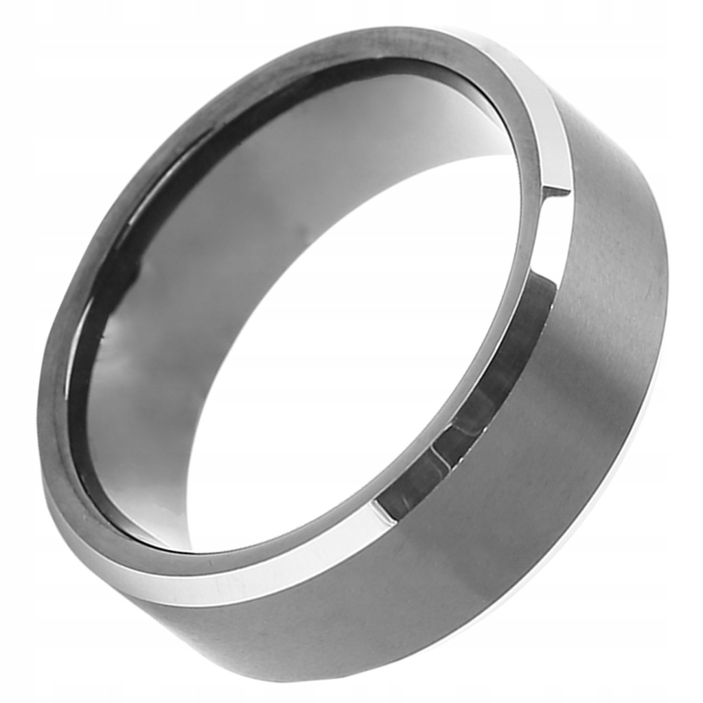 Męski prosty stylowy pierścionek ze stali wolframowej Party elegancki F2