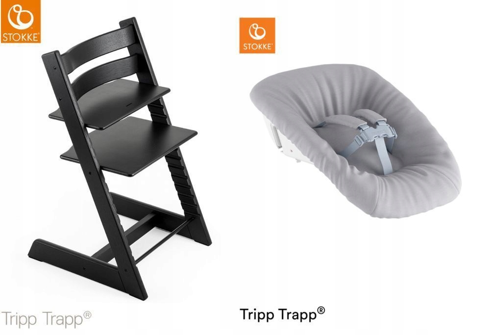 Krzesełko Stokke Tripp Trapp Oak Black + Newborn s