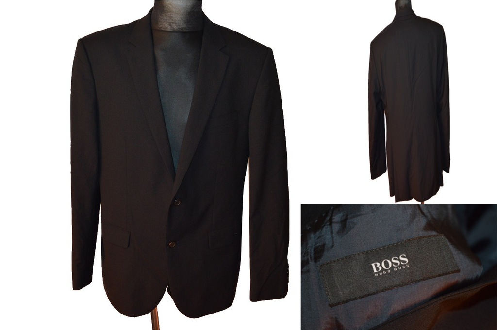 HUGO BOSS HUDSON/BAY ELEGANCKA MARYNARKA 52 GRANAT